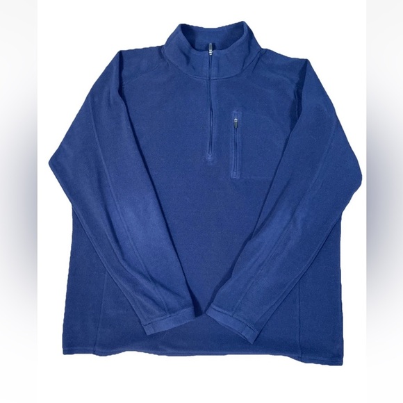 LL Bean Trail Fleece Quarter-zip Lightweight Men’s Size XL Tall In Navy Blue - Picture 1 of 4